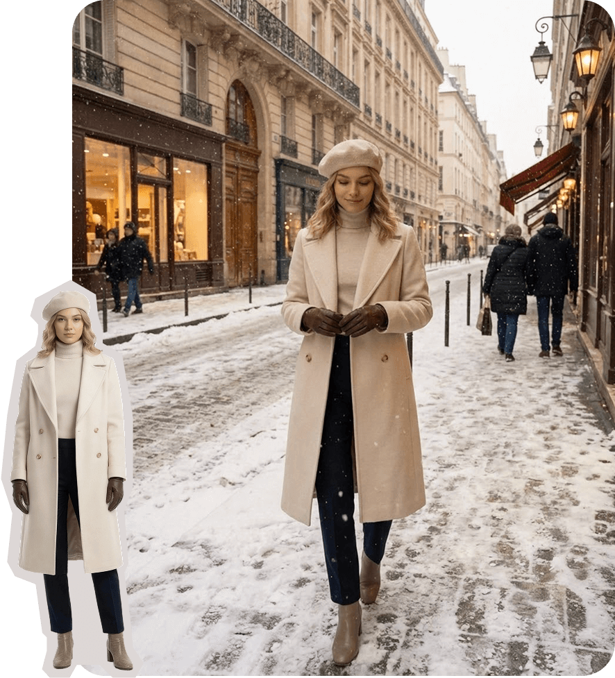 Snowy boulevard