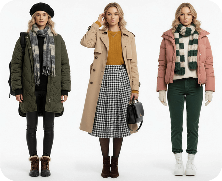 Three winter looks